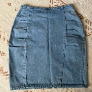 Vintage 90s Y2K Patty Denim Pencil Skirt | Made in USA | 100% Cotton High Waist